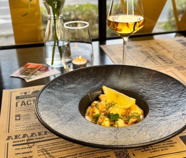 Креветки в сливочно-чесночном соусе