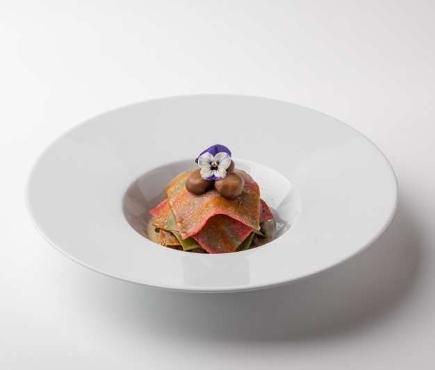 «Gratin de pâtes à l'agneau confit»*